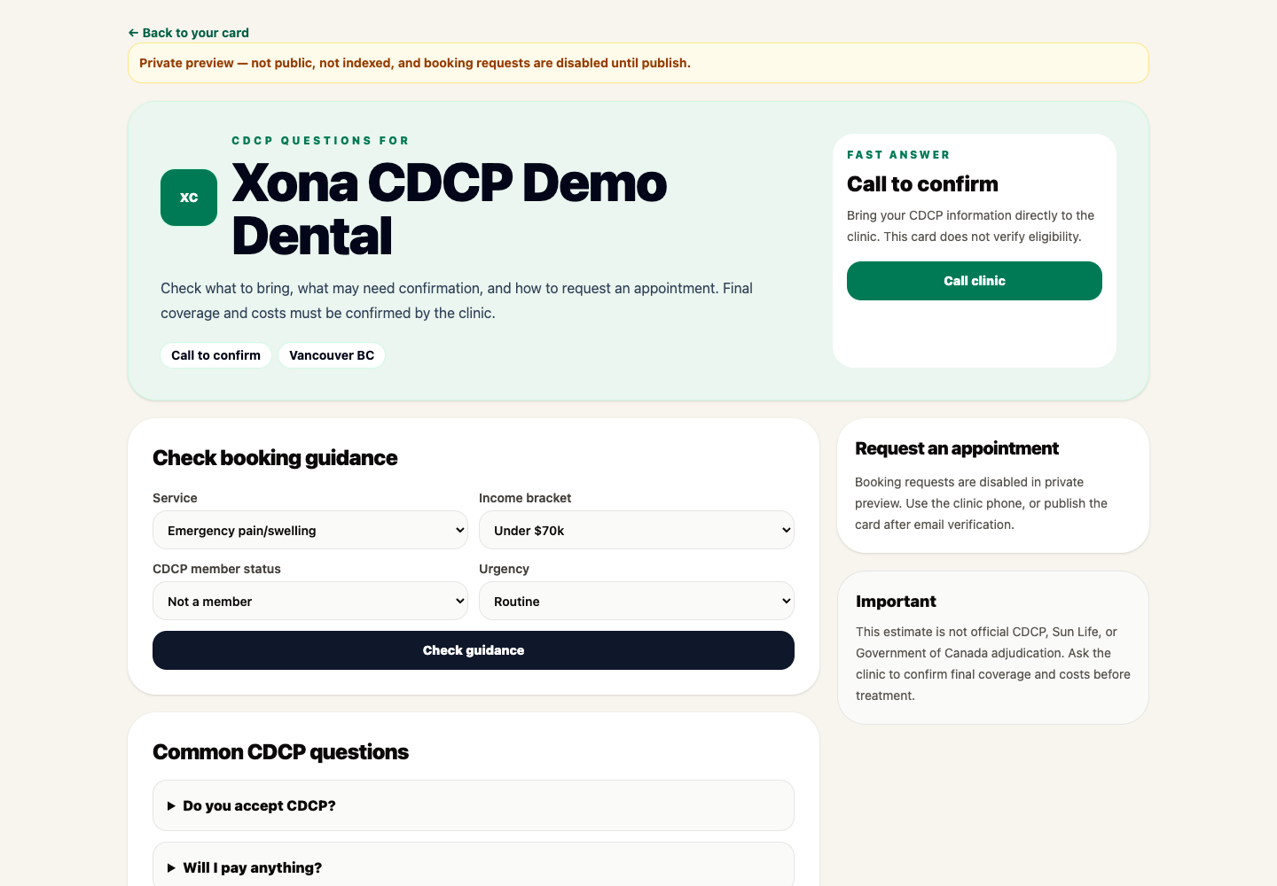 Xona CDCP Card preview